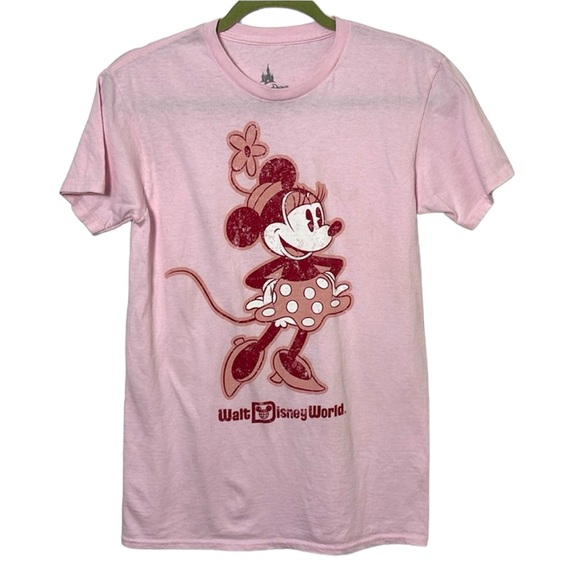 DISNEY PARKS Pink MINNIE MOUSE short sleeve tee shirt size Small - Picture 1 of 7